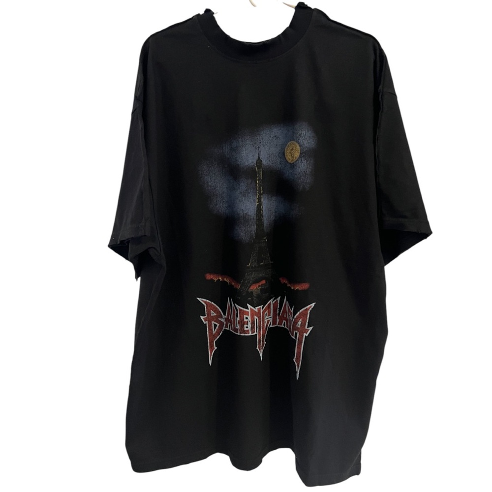 Balenciaga Black Graphic Men's Shirt